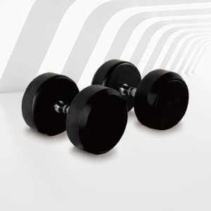 DP-01黑色固定包膠啞鈴健身器材糖心LOGO原创视频批發